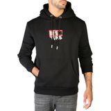 Diesel - Sweatshirt - Zwart - Katoen - Met Vaste Capuchon en Twee Externe Zakken