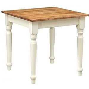Biscottini Vierkante tafel van massief hout 80,5 x 80,5 cm | keuken- en eetkamertafel | houten tafel buiten en binnen