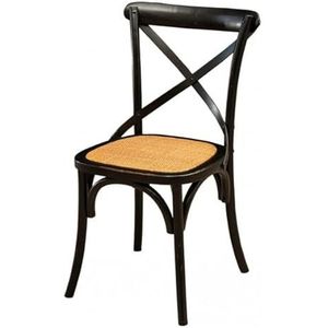 Biscottini Keukenstoel van hout, 48,5 x PR42,5 x 88,5 cm, vintage stoelen voor eetkamer, houten stoelen voor keuken en tuin