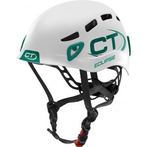 Climbing Technology Eclipse Uniseks helm voor volwassenen, wit/donkergroen, 48-56 cm