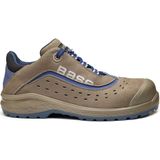 Base Protection, Be-Active veiligheidsschoenen voor mannen en vrouwen, lichtbruin en blauw, maat 41