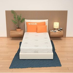 Miasuite matras voor eenpersoonsbed, van waterfoam, 80 x 200 cm, hoogte 19 cm, 80 x 200 cm, ergonomisch, orthopedisch, polyurethaan