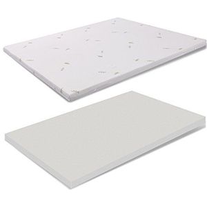 MiaSuite H8 Topper matras met afneembare overtrek, Memory Foam, beige, Frankrijk, 140 x 190 x 8 cm