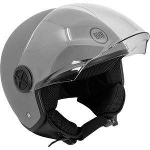 BHR 832 Vespa Helm - Scooterhelm Retro - ECE 22.06 - Geschikt voor Scooter, Brommer, Motor en Snorfiets - maat S - Mat Grijs