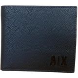 Armani Exchange Tonal Ax Logo Billfold with Coin Pocket Wallet - bi-fold portemonnee voor heren, zwart