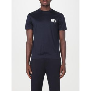 Emporio Armani, Heren, Tops, Blauw, Maat: L Katoen,