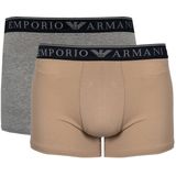Emporio Armani Emporio Armani Endurance boxershorts voor heren, 2 stuks (2 stuks), Touw / grijs gemengd