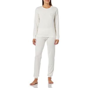 Emporio Armani Emporio Armani Pajamas Logo Essential Studs voor dames, pyjamaset voor dames (2 stuks), Pale Cream