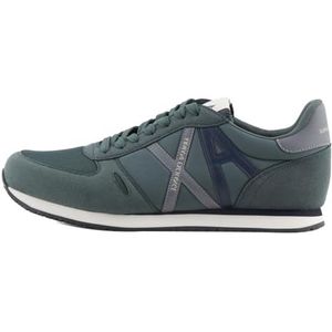 Armani Exchange, Schoenen, Heren, Groen, 42 1/2 EU, Suède, Groene Mesh Suède Sneakers