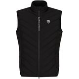Emporio Armani - EA7 - Vest - Zwart - Technische Stof - Mouwloos met Geometrisch Stikdetail