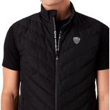 Emporio Armani - EA7 - Vest - Zwart - Technische Stof - Mouwloos met Geometrisch Stikdetail