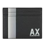 Armani Exchange Men's Color Block Ax Kaarthouder Credit Card Holder, Nero, zwart, Eén maat