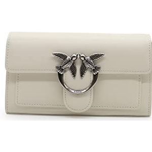 Pinko Wallet, Love One portemonnee C Vitello SETA dames, Z14o_bianco Seta-old Silver