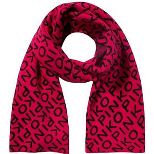 Pinko Friularo Jacquard sjaal voor dames, YZ3_Fuchsia / Zwart