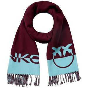 Pinko Analoog wollen gemengde sjaal B sjaals Dames, YS5_Bordeaux / watergroen
