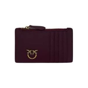 Pinko Wallets Cardholders , Brown , Dames , Maat: ONE Size