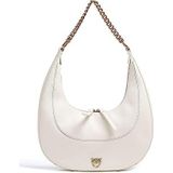 Pinko Klassieke Witte Brioche Hobo Tas , White , Dames , Maat: ONE Size