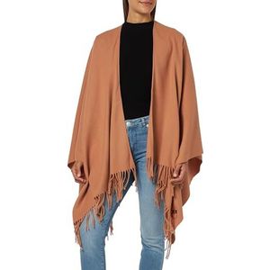 Pinko Segunda Poncho, wol, zachte sjaals voor dames, C96_MOUSSE AL MOCA, one size