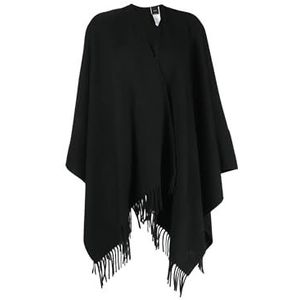 Pinko Segunda Poncho Wol Zachte Sjaals Dames, Z99_NERO LIMOUSINE