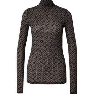 Pinko - Elegante Top - Zwart - Lange Mouwen - Normale Pasvorm
