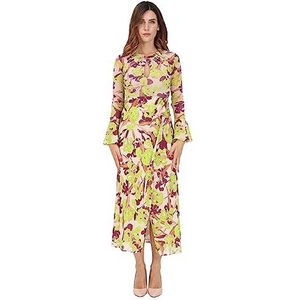 Pinko Regeneratie jurk Retina St. Cocktailjurk voor dames, Cs4_mult.beige/Verde, 36 NL