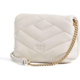 PINKO Love Click Schoudertas Leer 17 cm white