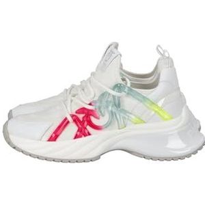 Pinko Ariel Satin Spreading Sneaker - White/Multicolor 40
