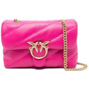 Pinko Klassieke Love Bag Puff Roze Handtas , Pink , Dames , Maat: ONE Size