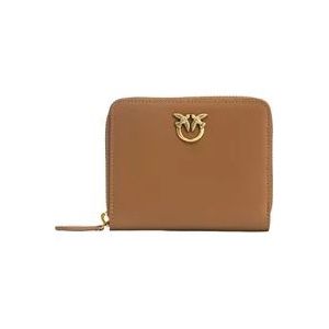 Pinko Wallets Cardholders , Brown , Dames , Maat: ONE Size