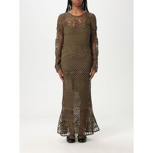 PINKO - Damesjurk - Gehaakt Mesh - Bloemendesign - Transparante Textuur