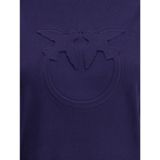 Pinko - Truien - Dames - Blauw - Viscose Mix - Ronde Hals met Logoprint