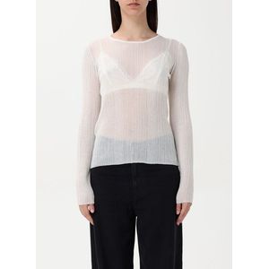 Pinko - Love Birds Geborduurde Trui - Beige - Semi-transparante Crêpestof