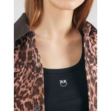 Pinko, Dames, Tops, Zwart, Maat: S Katoen,