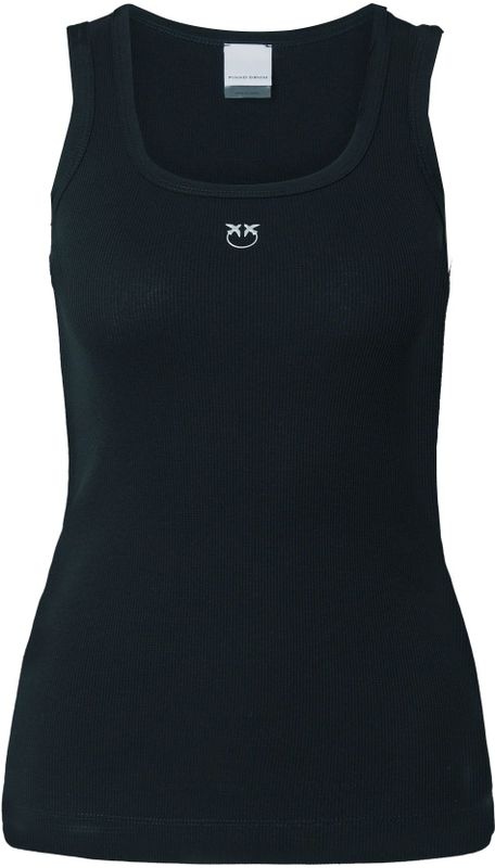Pinko, Dames, Tops, Zwart, Maat: S Katoen,