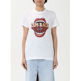 Pinko - Katoenen T-shirt - Wit - Ronde Hals - Korte Mouwen - Strass Versiering