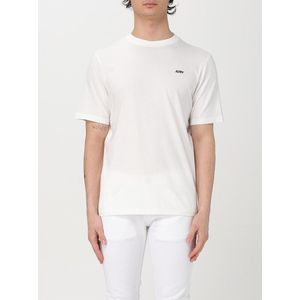 Autry - Tops - T-shirt - Wit - Katoen - Geribbelde Ronde Hals