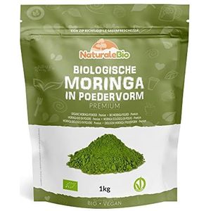 Biologisch Moringa Oleifera in Poeder - Premiumkwaliteit - 1 Kg. Bio, Natuurlijk en Zuiver. Geoogst blad van Moringa Oleifera. NaturaleBio