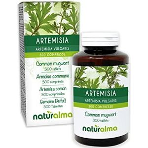 Bijvoet (Artemisia vulgaris) kruid met bloemen Naturalma - 150 g - 300 tabletten - Voedingssupplement - Natuurlijk en Veganistisch