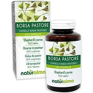 Herderstasje (Capsella bursa-pastoris) kruid Naturalma - 150 g - 300 tabletten - Voedingssupplement - Natuurlijk en Veganistisch