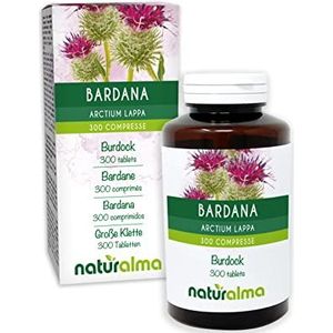 Grote klit (Arctium lappa) wortels Naturalma - 150 g - 300 tabletten - Voedingssupplement - Natuurlijk en Veganistisch