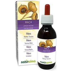Maca of Peruaanse ginseng (Lepidium meyenii of Lepidium peruvianum) wortels Alcoholvrije moedertinctuur Naturalma | Vloeibaar extract druppels 120 ml | Voedingssupplement | Veganistisch
