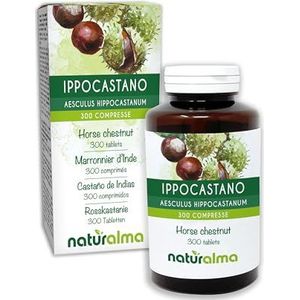 Witte paardenkastanje (Aesculus hippocastanum) zaden Naturalma - 150 g - 300 tabletten - Voedingssupplement - Natuurlijk en Veganistisch