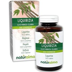 Zoethout (Glycyrrhiza glabra) wortels Naturalma - 150 g - 300 tabletten - Voedingssupplement - Natuurlijk en Veganistisch
