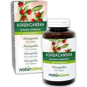 Ashwaganda of Indiase ginseng (Withania somnifera) wortels Naturalma - 150 g - 300 tabletten - Voedingssupplement - Natuurlijk en Veganistisch