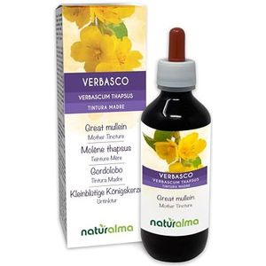 Koningskaars (Verbascum thapsus) bloemen en bladeren Alcoholvrije moedertinctuur Naturalma - Vloeibaar extract druppels 200 ml - Voedingssupplement - Veganistisch