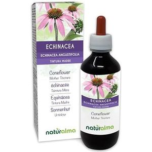 Echinacea of Zonnehoed (Echinacea angustifolia) wortels Alcoholvrije moedertinctuur Naturalma | Vloeibaar extract druppels 200 ml | Voedingssupplement | Veganistisch