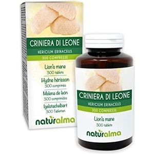 Pruikzwam of Apekop (Hericium erinaceus) paddenstoel Naturalma - 150 g - 300 tabletten - Voedingssupplement - Natuurlijk en Veganistisch