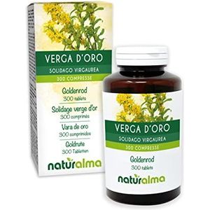 Echte guldenroede (Solidago virgaurea) kruid met bloemen Naturalma - 150 g - 300 tabletten - Voedingssupplement - Natuurlijk en Veganistisch