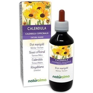 Goudsbloem (Calendula officinalis) bloemhoofdjes (bloemen) Alcoholvrije moedertinctuur Naturalma - Vloeibaar extract druppels 200 ml - Voedingssupplement - Veganistisch