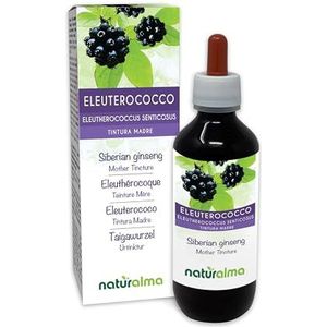 Siberische ginseng (Eleutherococcus senticosus) wortels Alcoholvrije moedertinctuur Naturalma - Vloeibaar extract druppels 200 ml - Voedingssupplement - Veganistisch